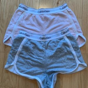 Calvin Klein Pink and Gray Lounge Shorts (2 pairs)